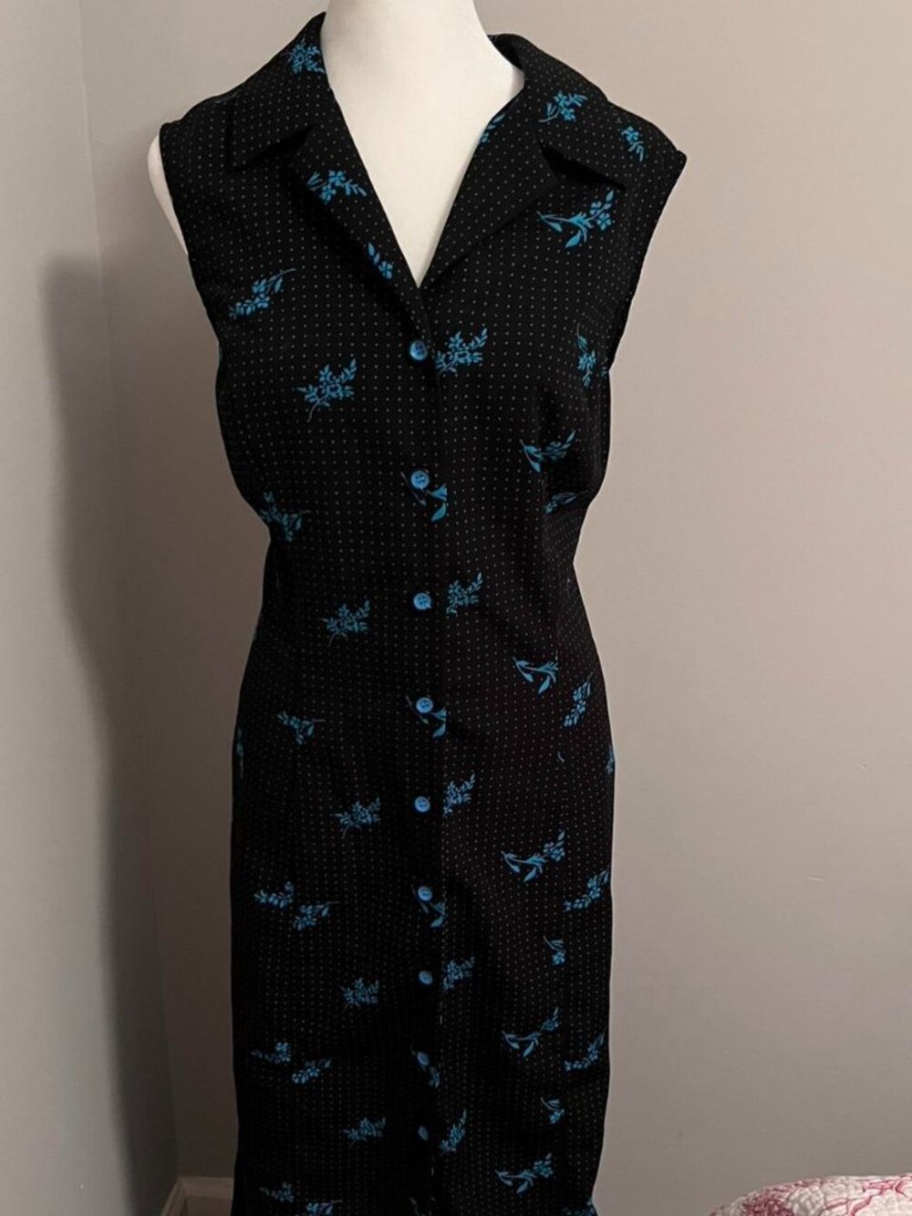 American Vintage Women's Black and Navy Dress